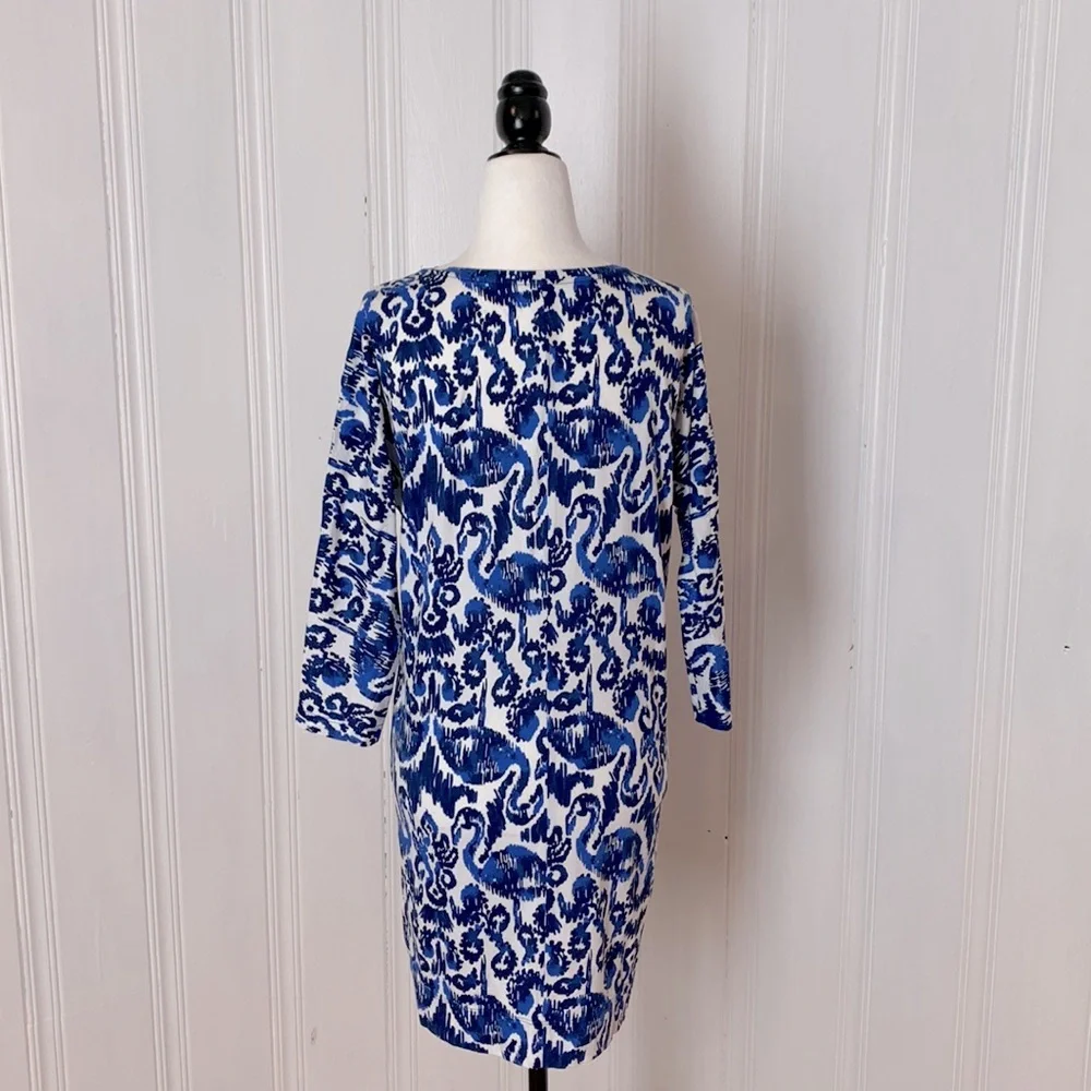 MWOT LILLY PULITZER blue flamingo patterned dress tunic 9.2 - Picture 3 of 8